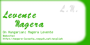 levente magera business card